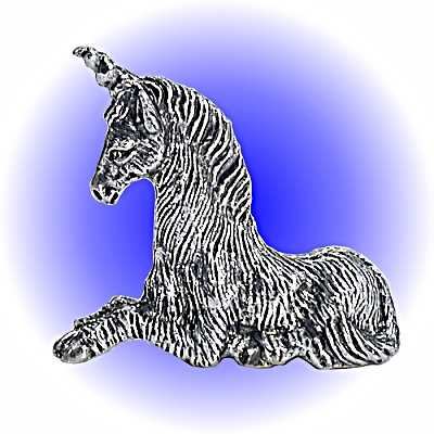 Resting Unicorn Pewter FIGURINE - Lead Free