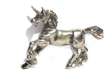 Galloping Unicorn Pewter FIGURINE - Lead Free