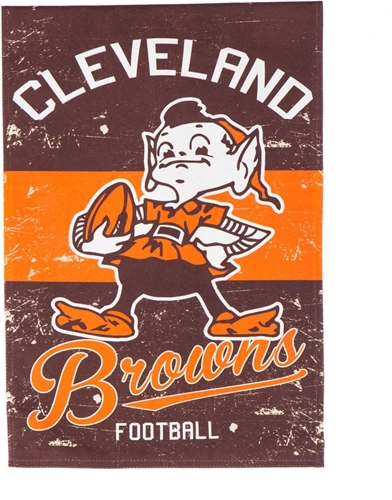Cleveland Browns Vintage NFL 2-Sided Garden Flag *NEW*