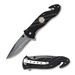 '' P.O.W '' Rescue Style Action Assist KNIFE 4.5'' Black